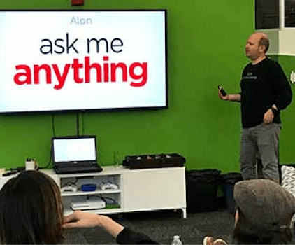 ceo answering questions during Ask Me Anything session